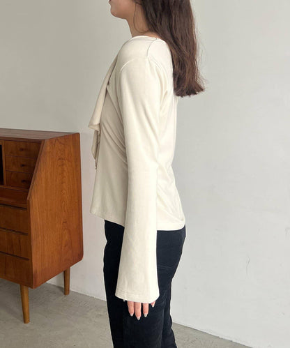 【CAPRICIEUX LE'MAGE】帶領結荷葉邊上衣