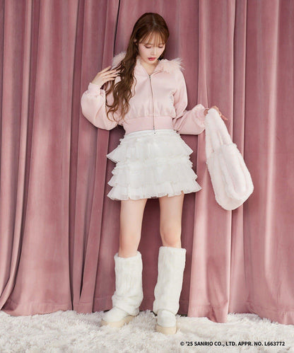 【My Melody/《庫洛米》聯名】帶吊飾毛絨迷你托特包