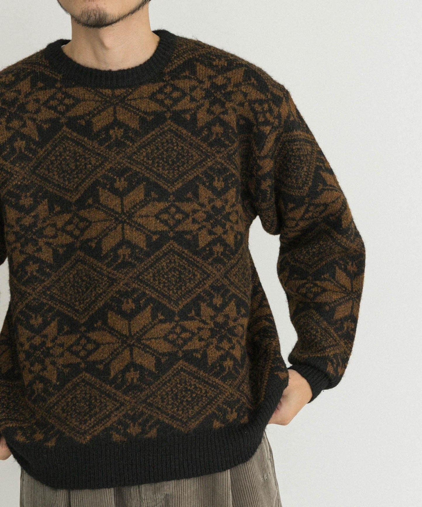 北歐風針織套頭衫