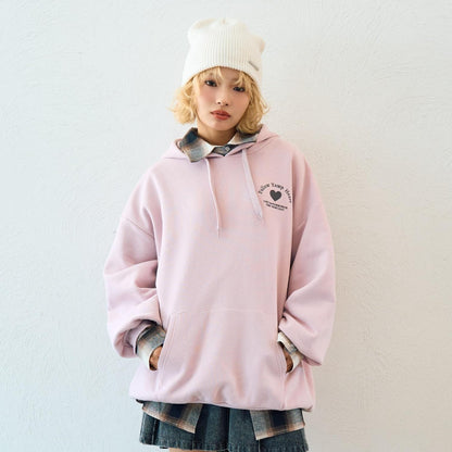 【LTXC】【純棉100%】背部字母印花長款連帽衛衣