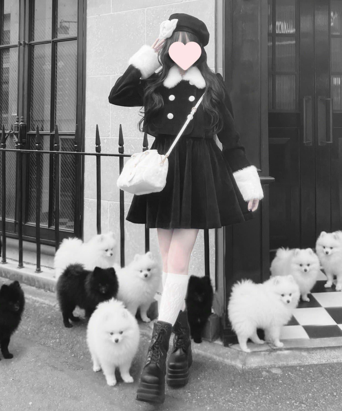 miko 蝴蝶結貝雷帽