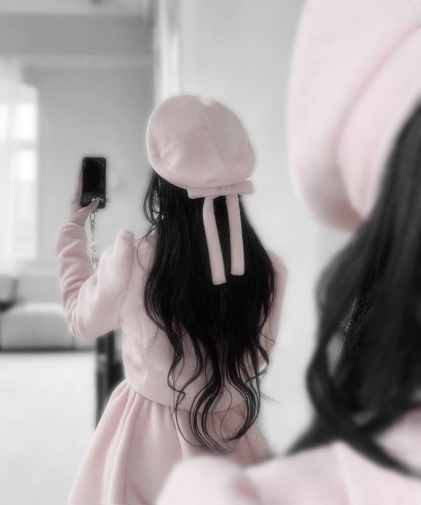 miko 蝴蝶結貝雷帽