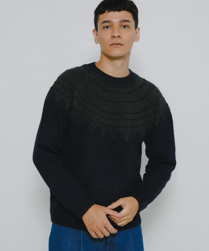 費爾島花紋針織套頭衫