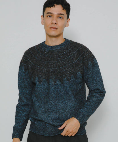 費爾島花紋針織套頭衫