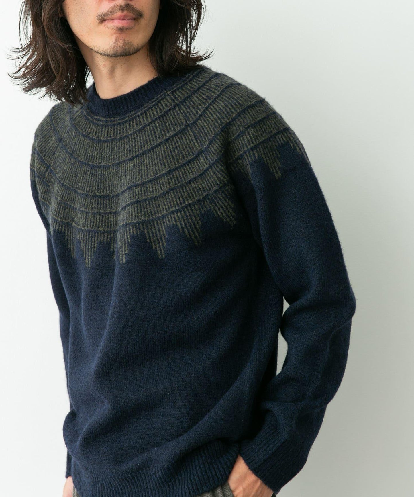 費爾島花紋針織套頭衫