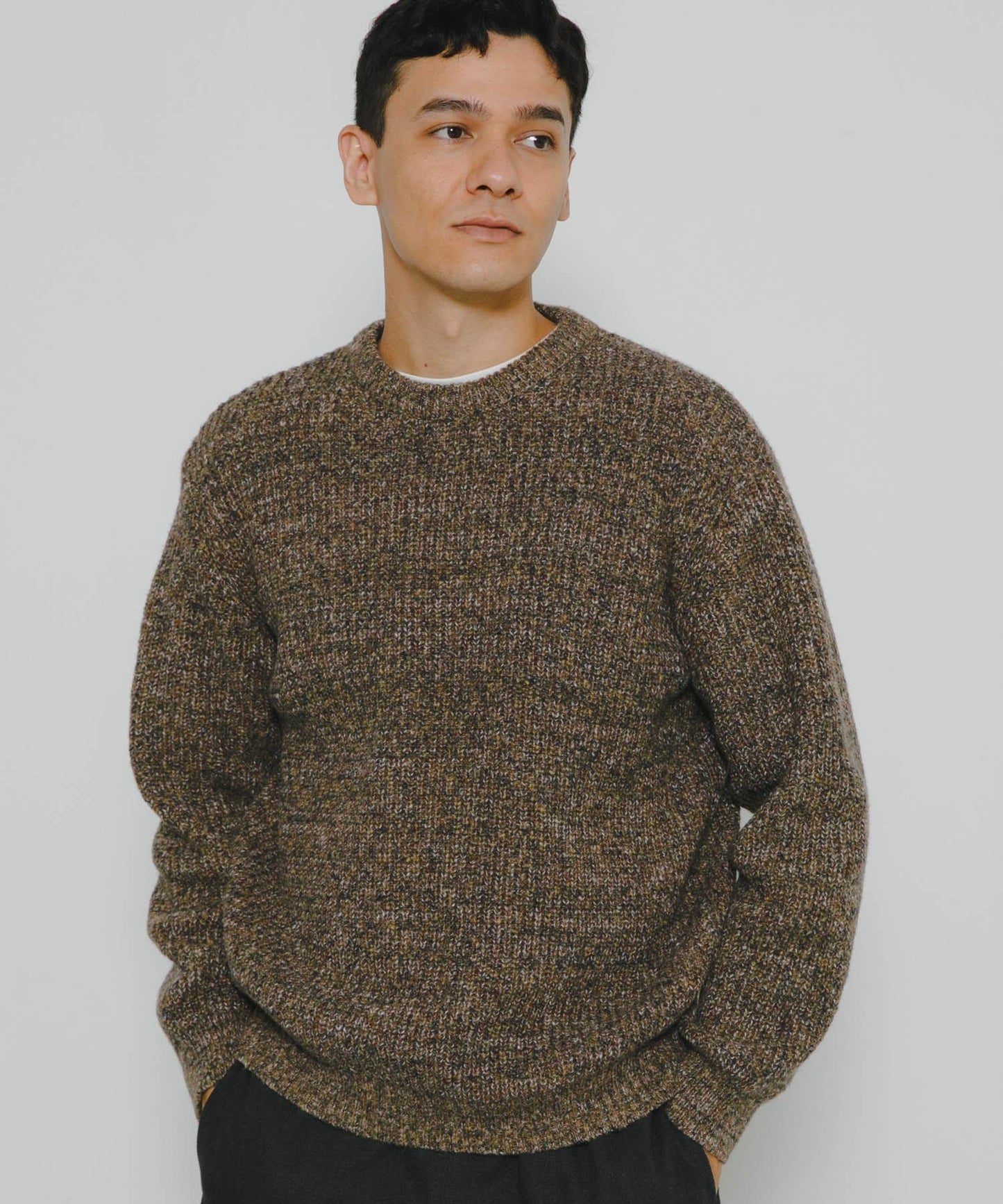 拼色針織套頭衫