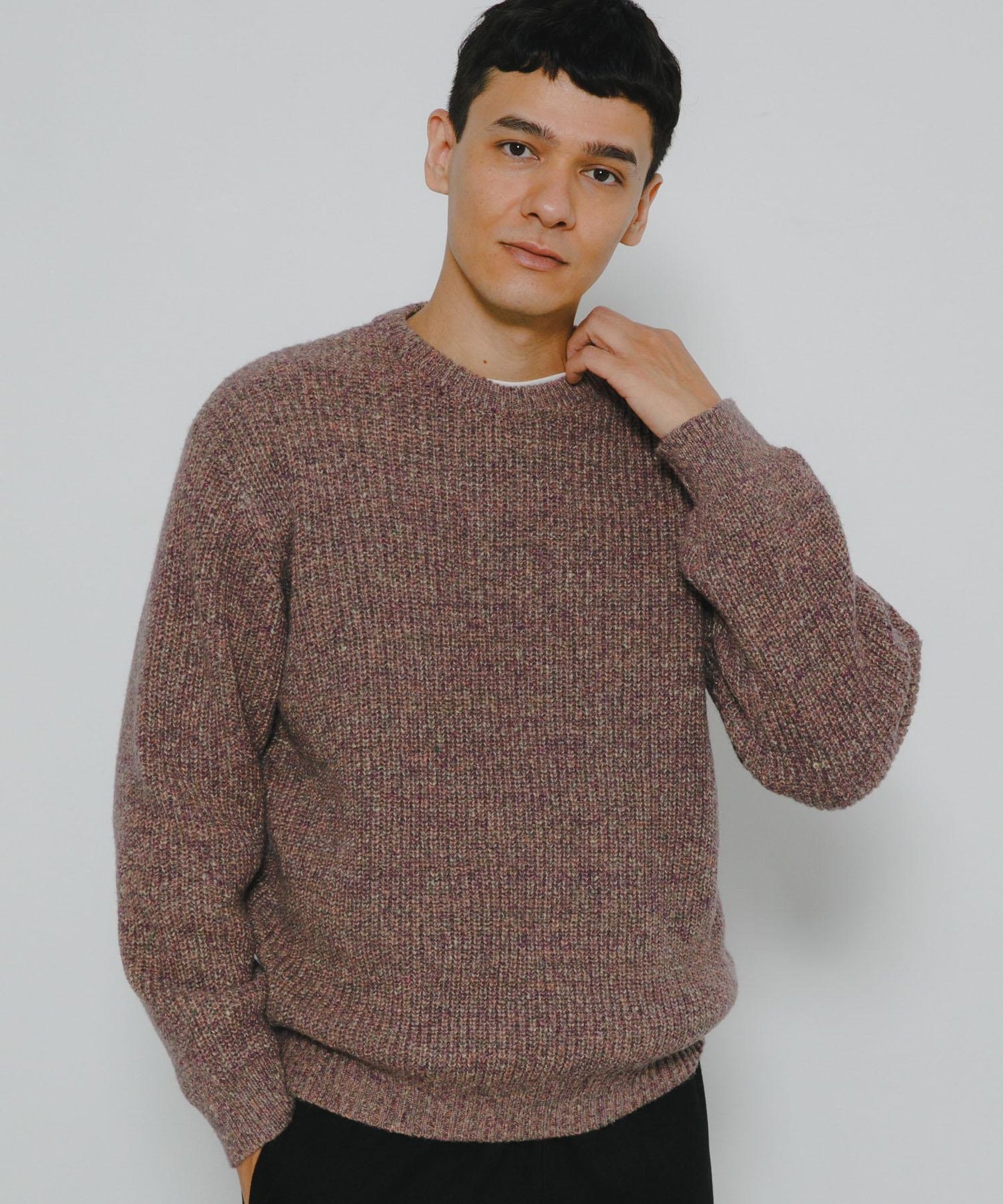 拼色針織套頭衫