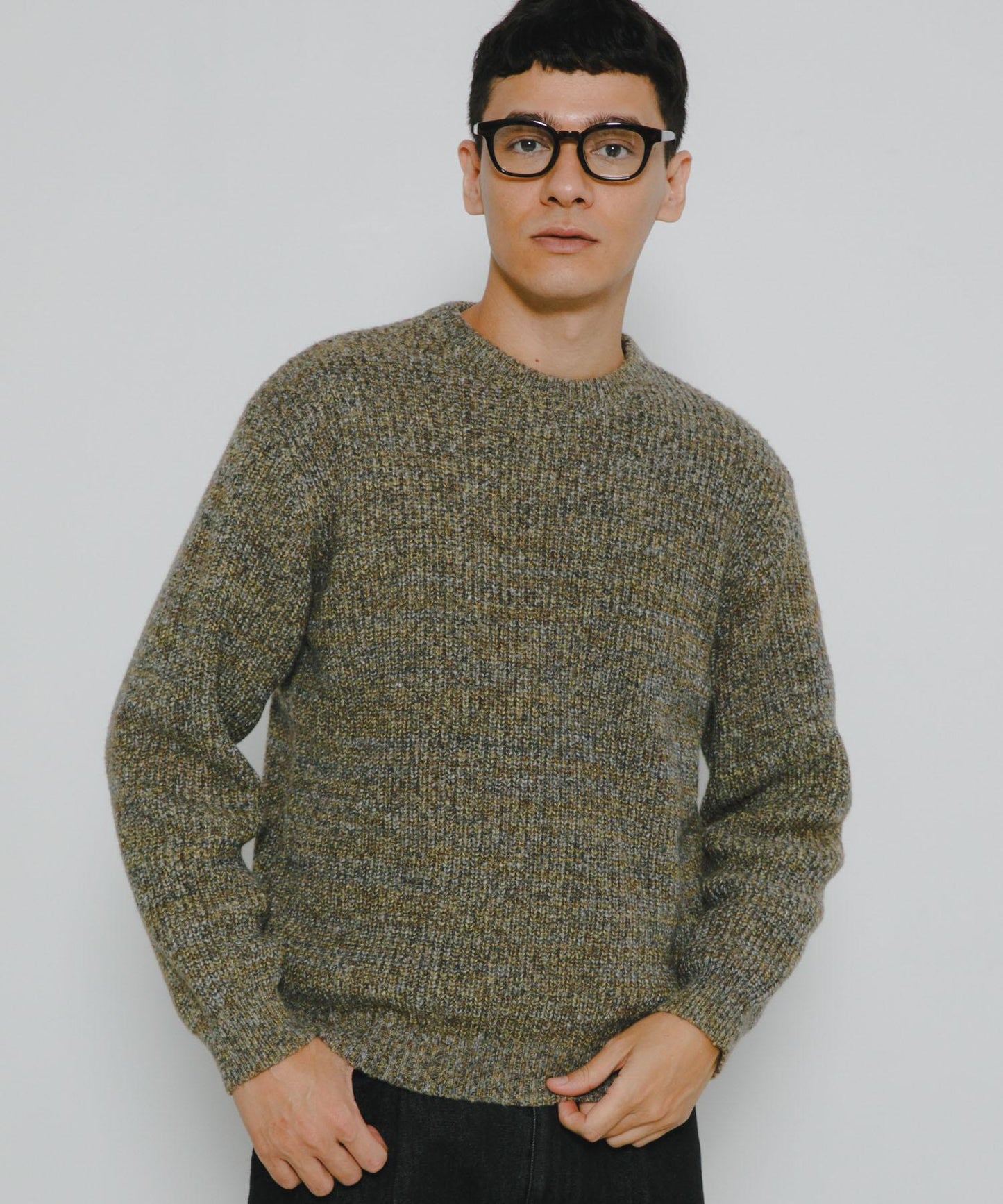 拼色針織套頭衫