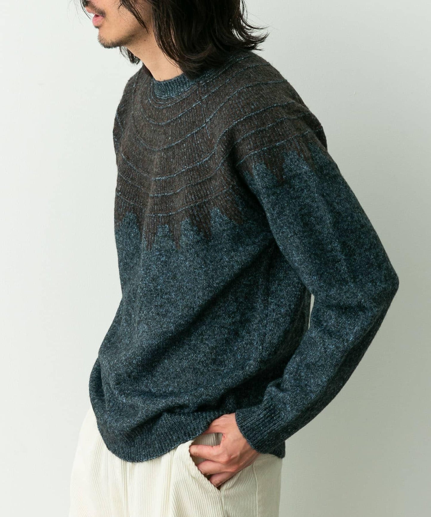 費爾島花紋針織套頭衫