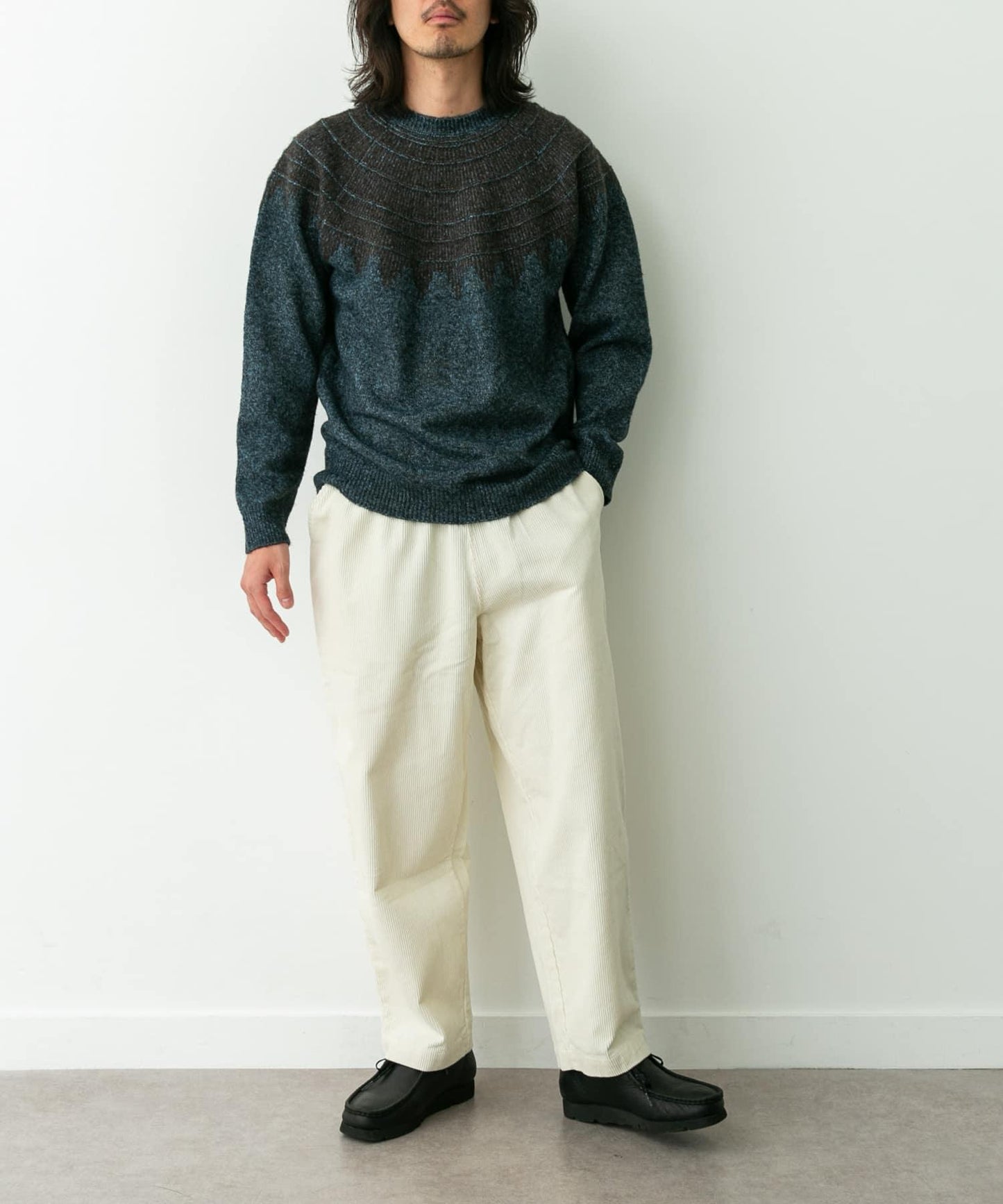 費爾島花紋針織套頭衫