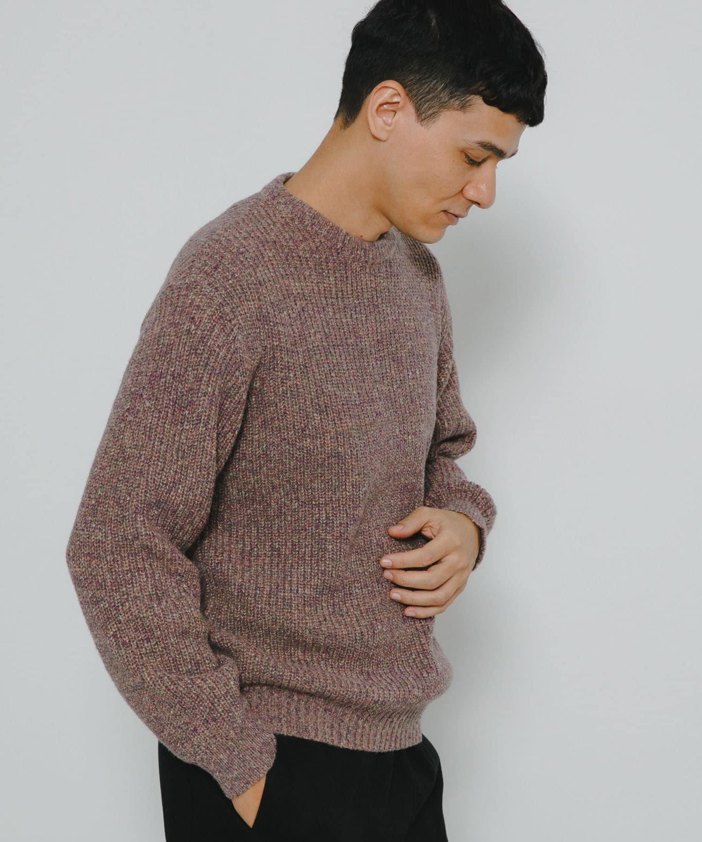 拼色針織套頭衫