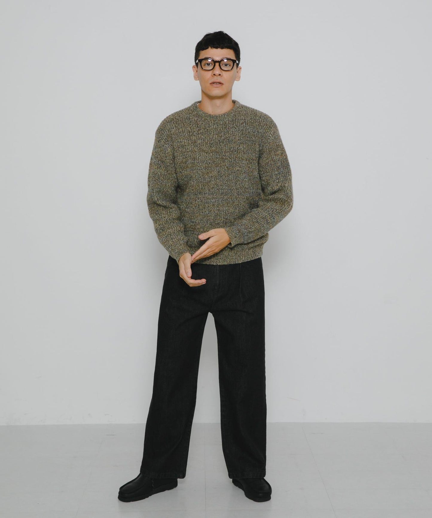 拼色針織套頭衫