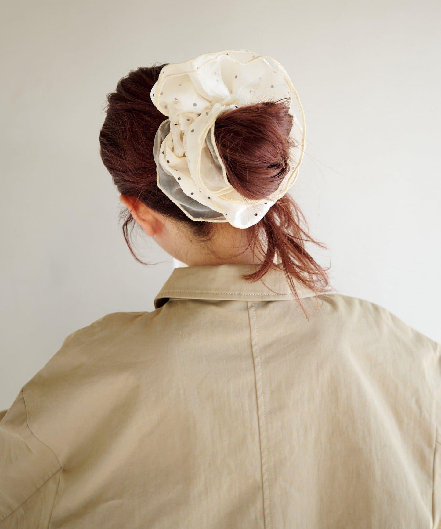 【fiw.】波點透視雙層髮圈