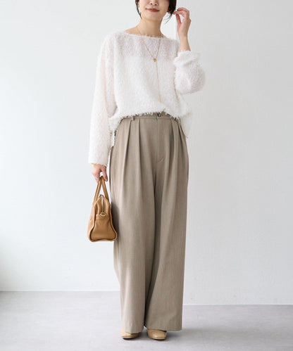 【適合正式場合】羽毛提花襯衫/預計12月下旬發貨