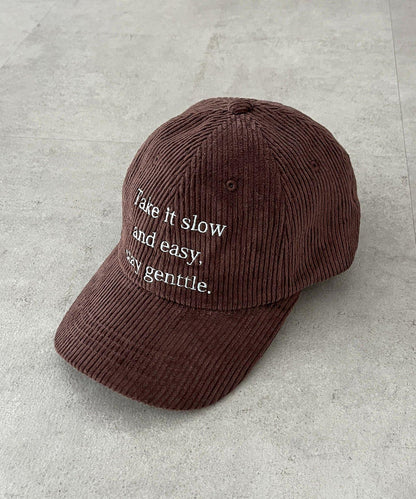 燈芯絨標誌棒球帽