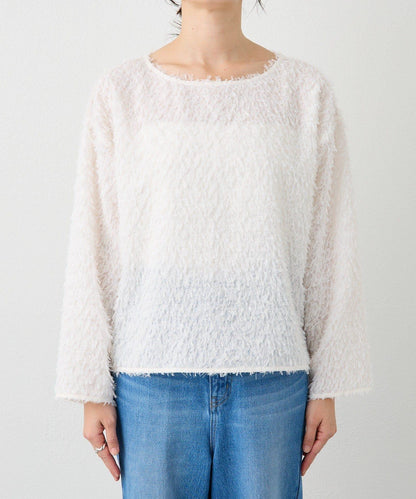 【適合正式場合】羽毛提花襯衫/預計12月下旬發貨