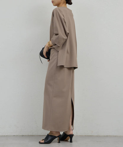 一字肩針織套頭衫