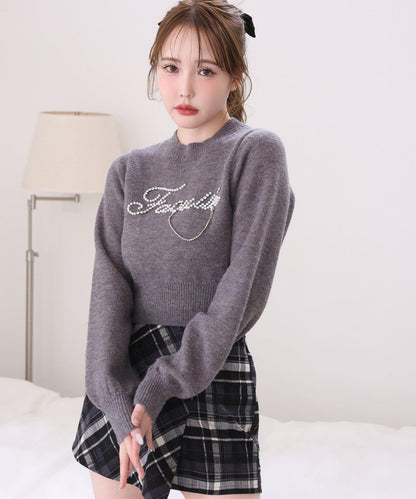 Logo拼接針織衫