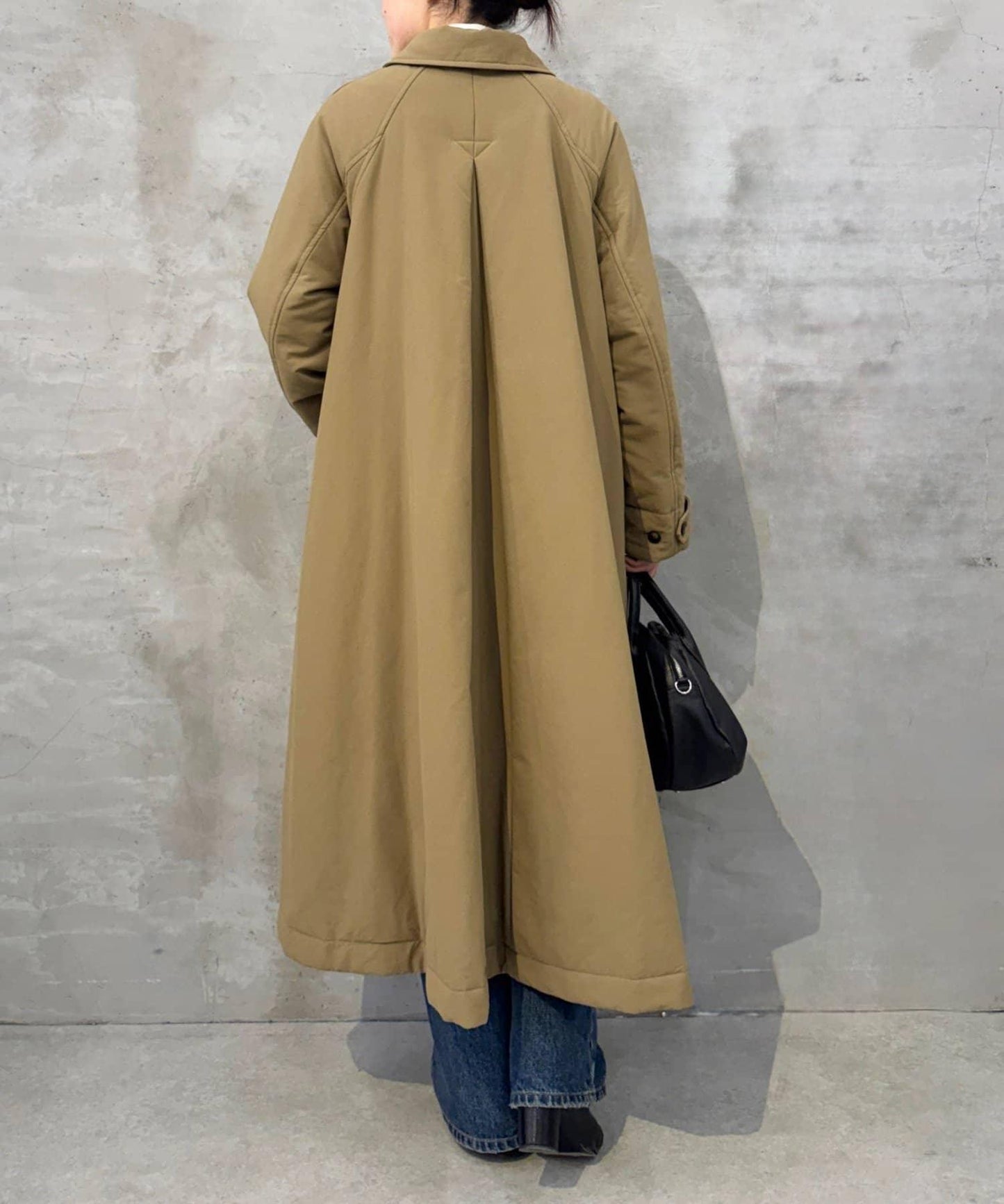 加棉單排扣大衣