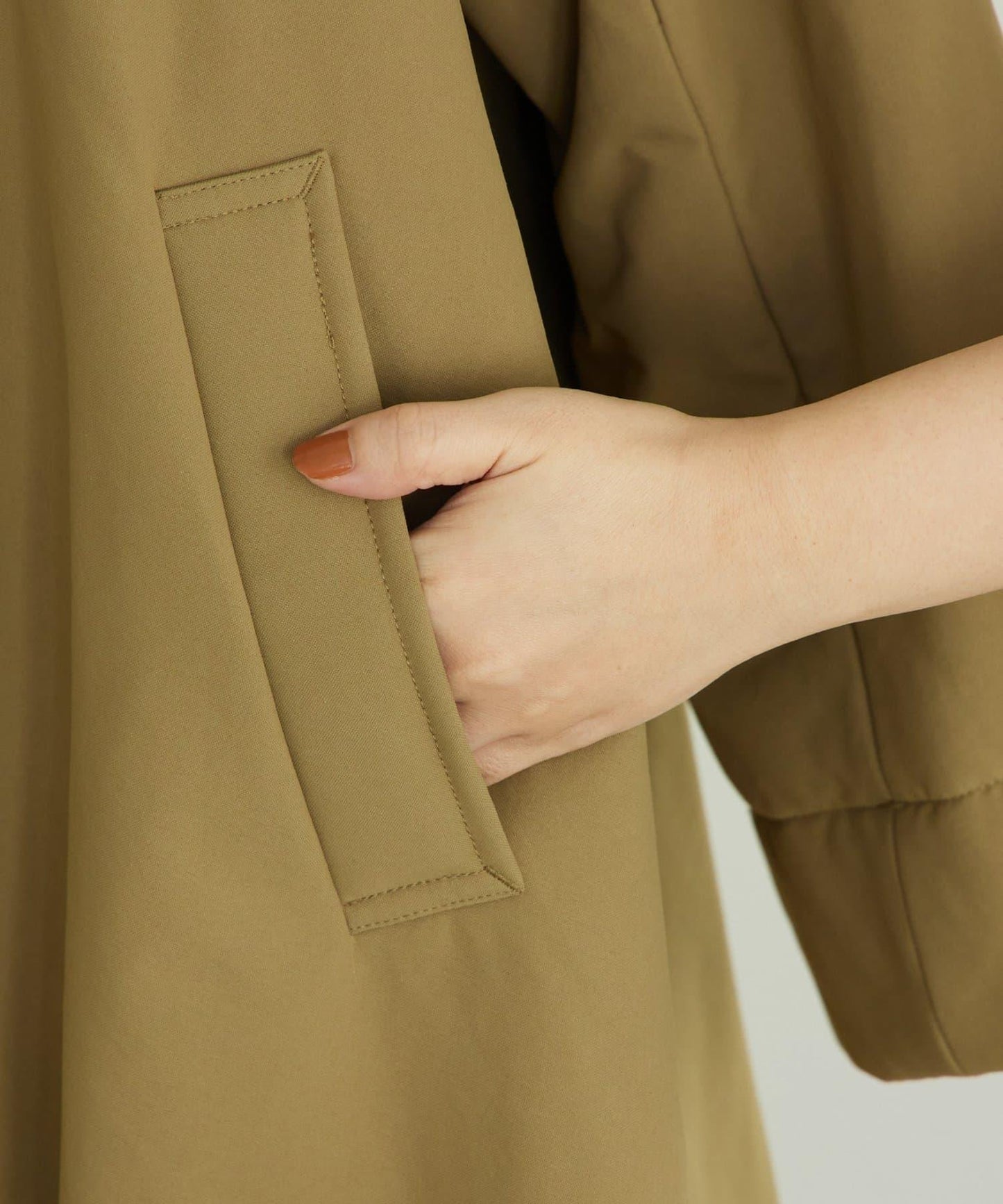 加棉單排扣大衣