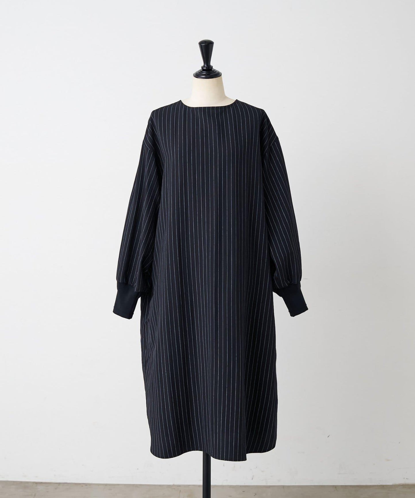 袖口針織襯衫連衣裙