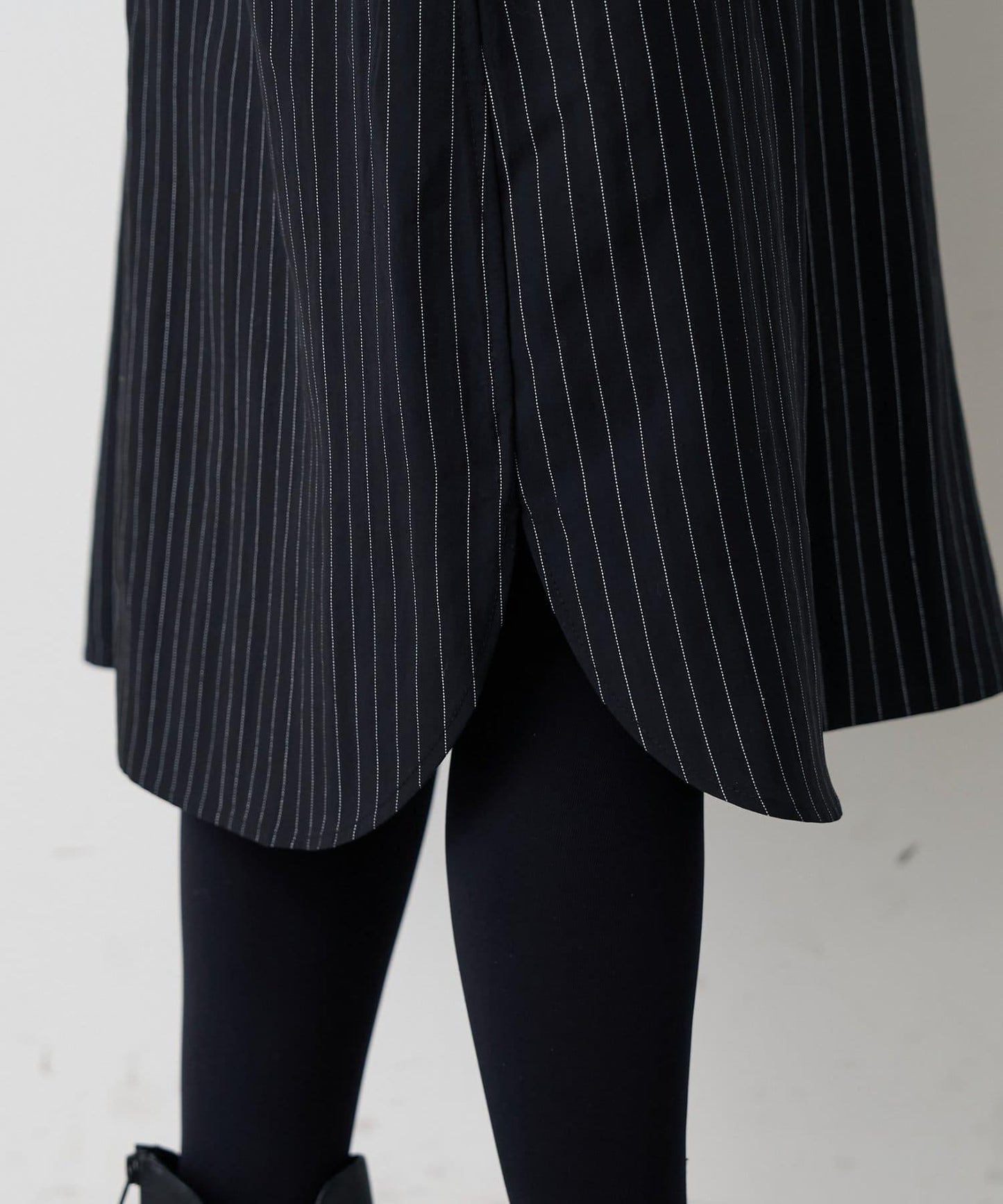 袖口針織襯衫連衣裙