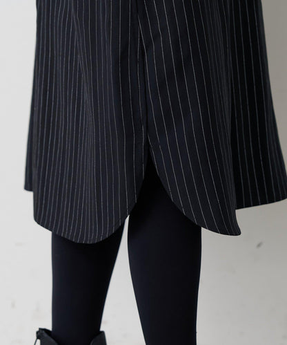 袖口針織襯衫連衣裙