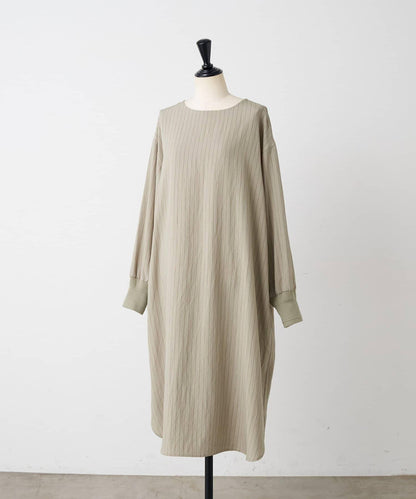 袖口針織襯衫連衣裙