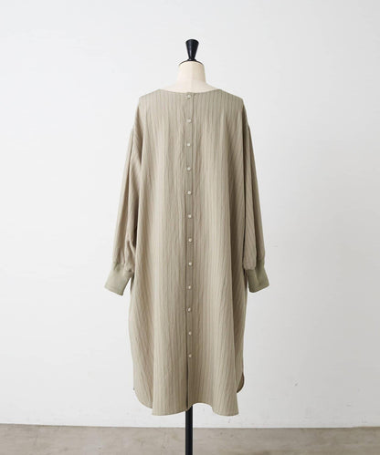 袖口針織襯衫連衣裙