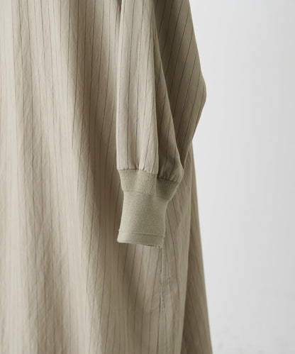 袖口針織襯衫連衣裙