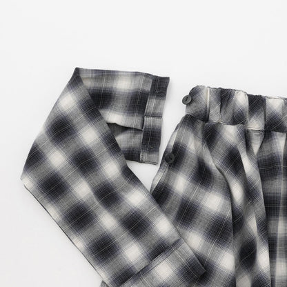 格紋不規則下襬半身裙