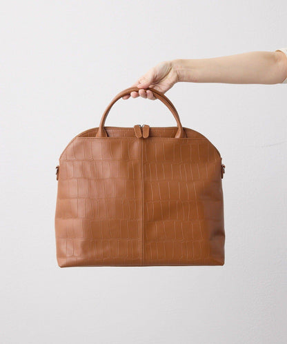 《本革/2way/A4尺寸兼容》雙口袋波士頓包L