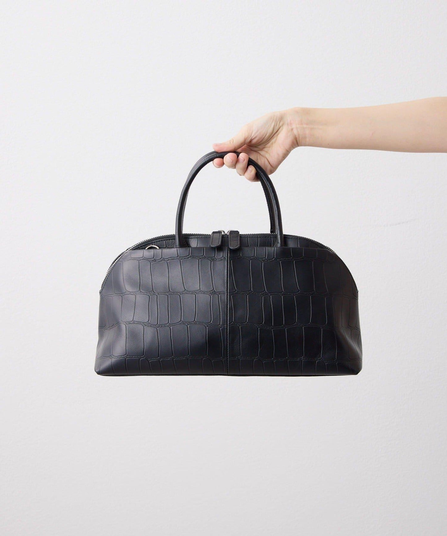 《本革/2way》雙口袋波士頓包S