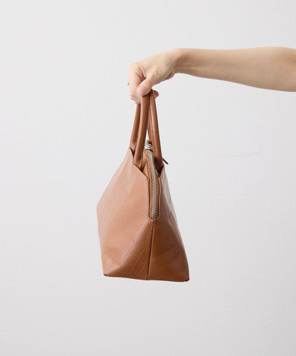 《本革/2way》雙口袋波士頓包S