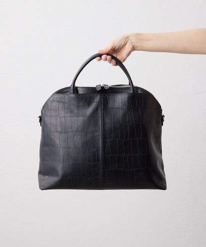 《本革/2way/A4尺寸兼容》雙口袋波士頓包L