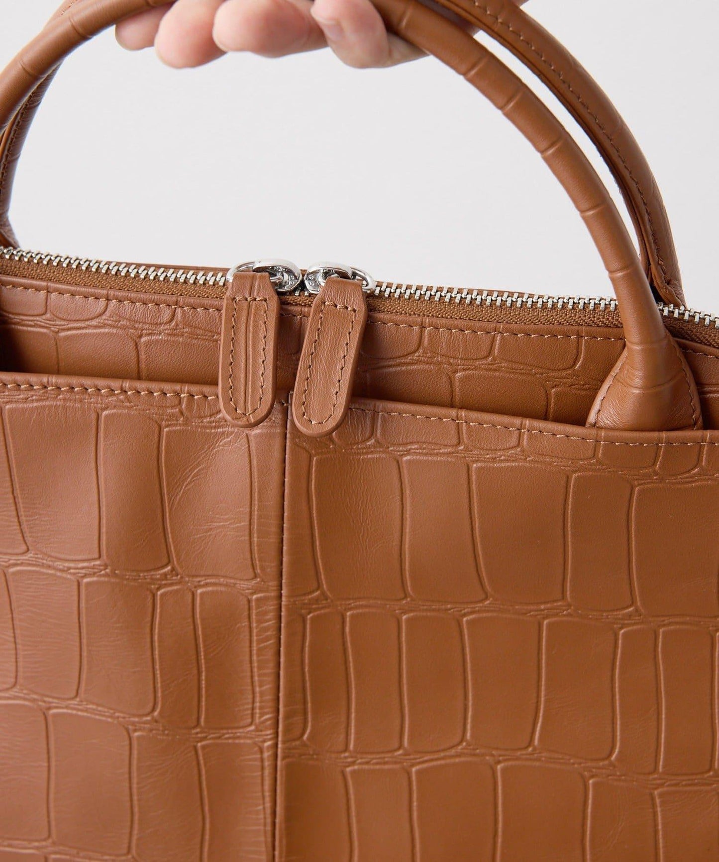 《本革/2way/A4尺寸兼容》雙口袋波士頓包L