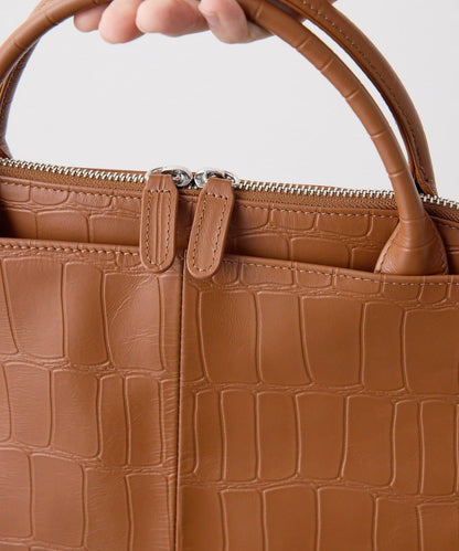 《本革/2way/A4尺寸兼容》雙口袋波士頓包L