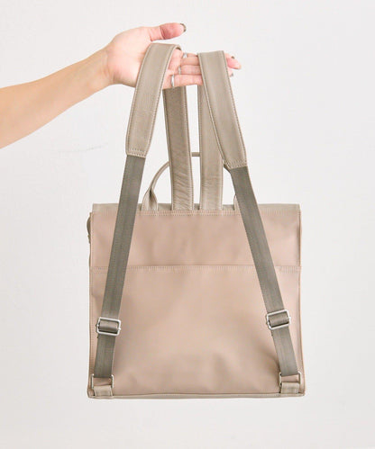 《本革/A4尺寸適用》皮革翻蓋雙肩包