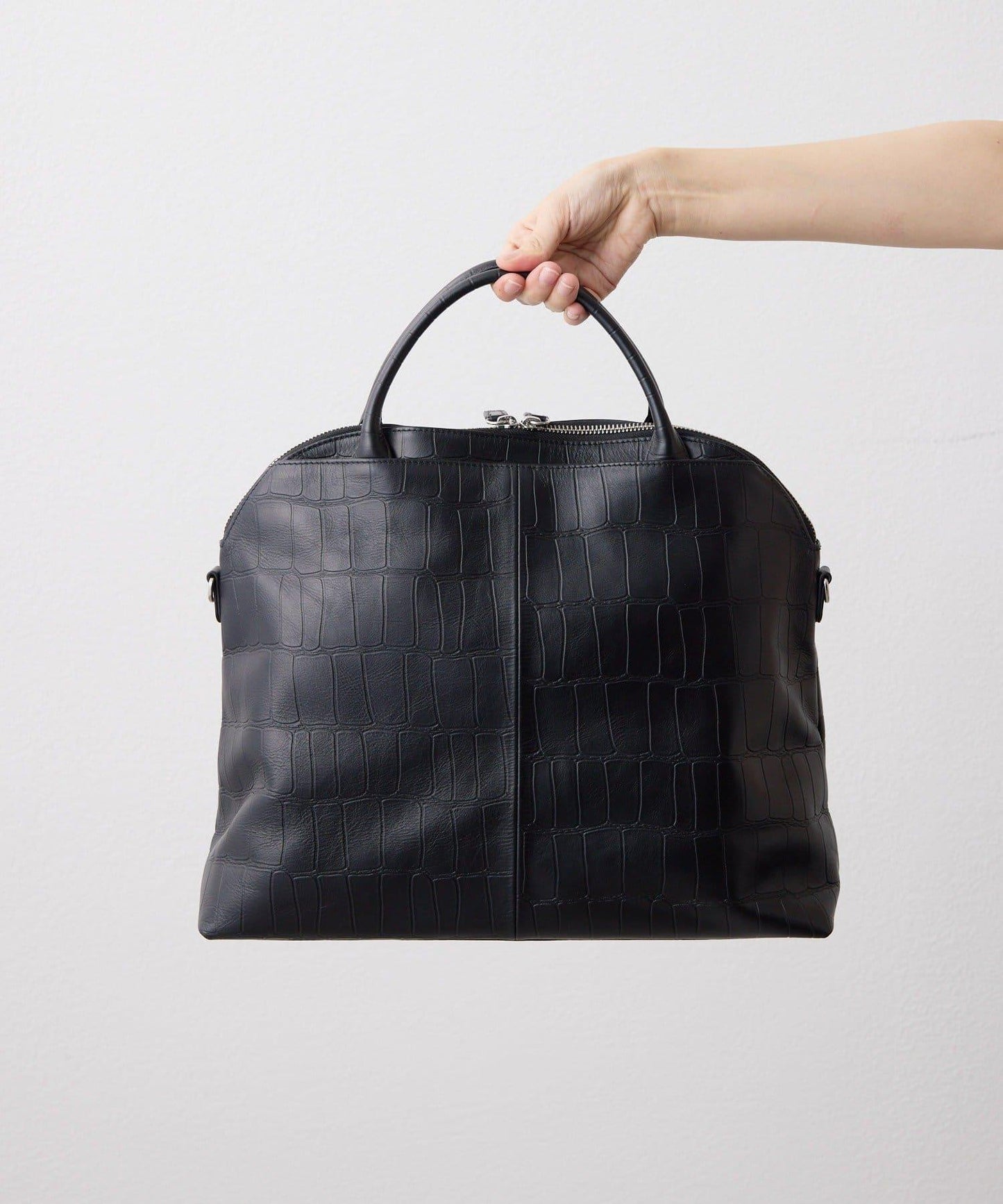 《本革/2way/A4尺寸兼容》雙口袋波士頓包L