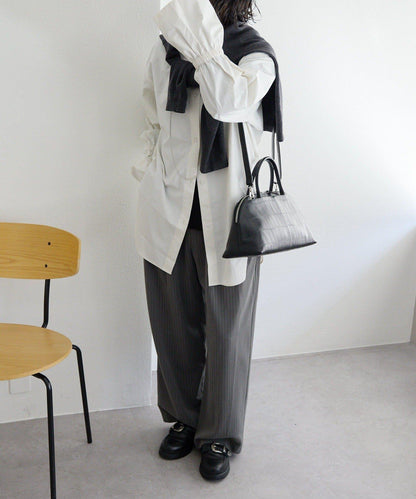 《本革/2way》雙口袋波士頓包S