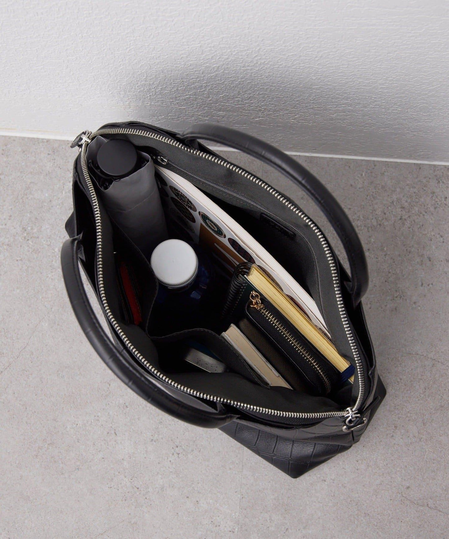 《本革/2way/A4尺寸兼容》雙口袋波士頓包L