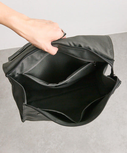 《本革/A4尺寸適用》皮革翻蓋雙肩包