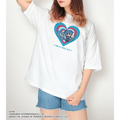 《初音未來》_(尺碼/L)_ANGEL BLUE聯名 全新繪製 《初音未來》&ナカムラ君 寬鬆版型男女同款T恤