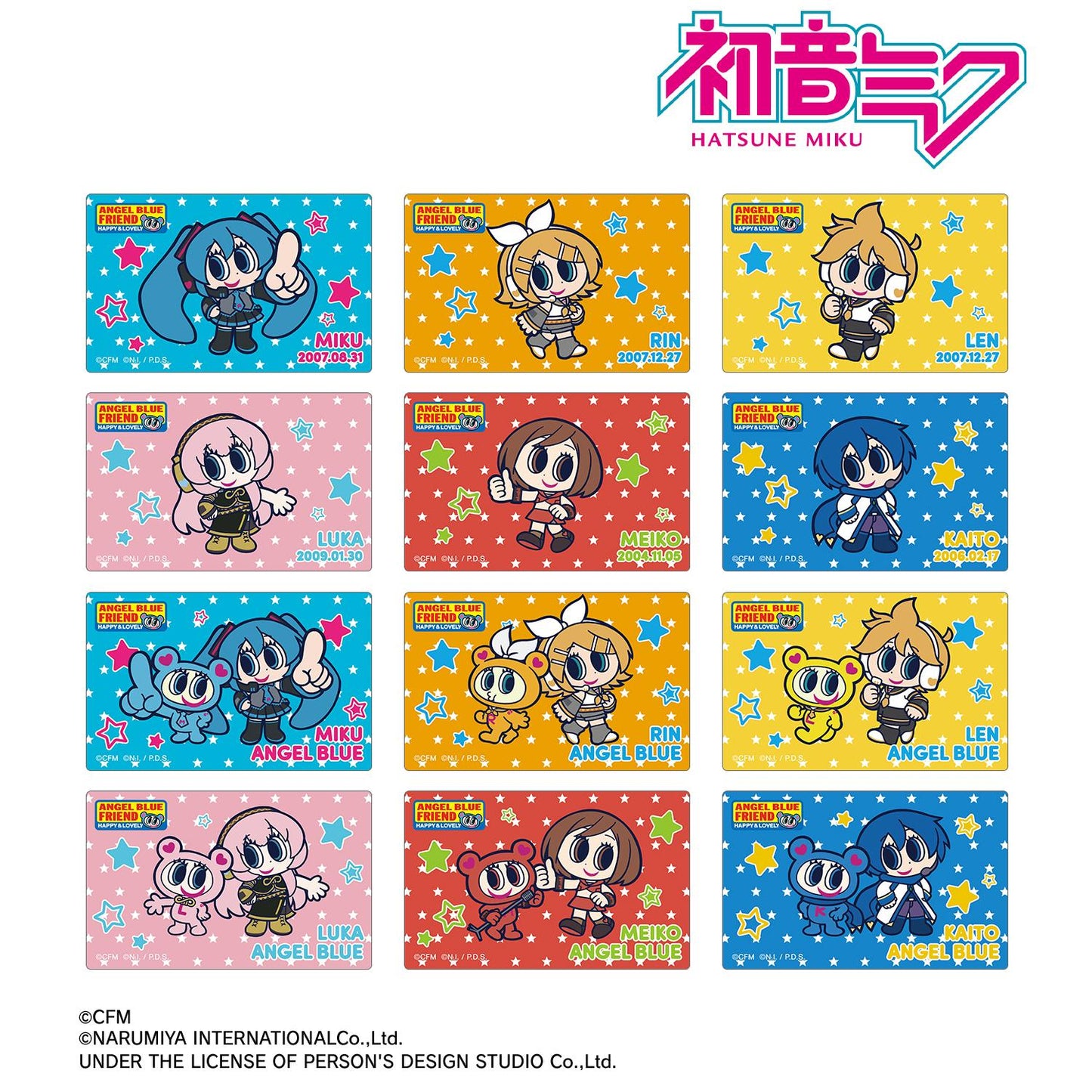 《初音未來》_ANGEL BLUE聯名 全新繪製 交易卡貼紙（單品/全套BOX）【BOX/12包入】