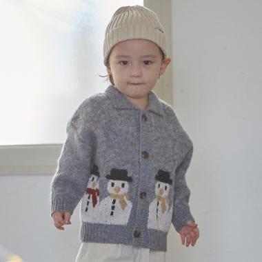 【可機洗】圖案開衫針織外套