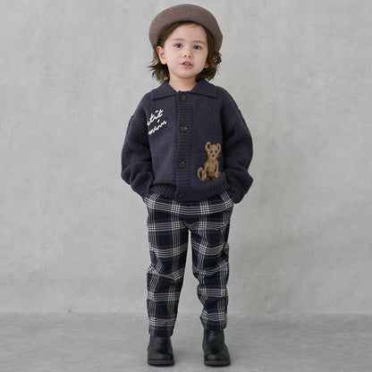 【可機洗】圖案開衫針織外套