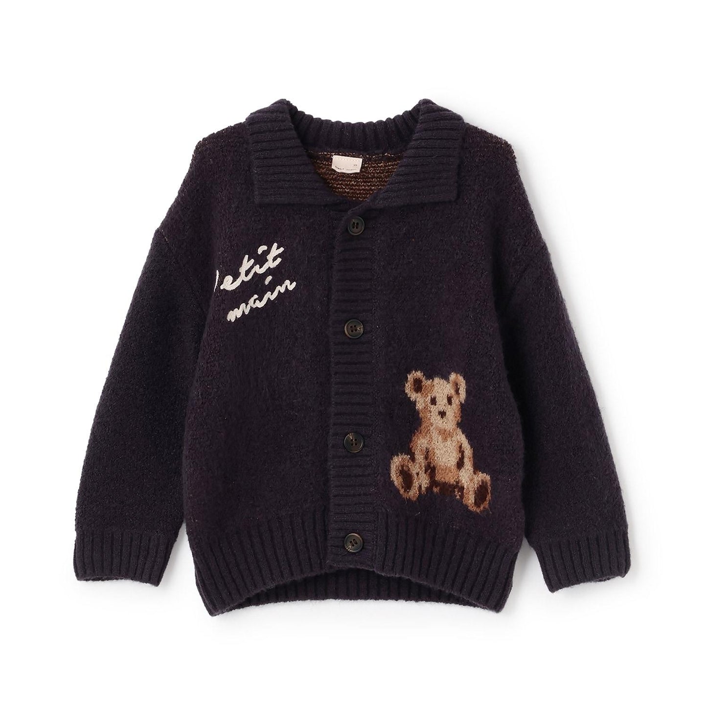 【可機洗】圖案開衫針織外套