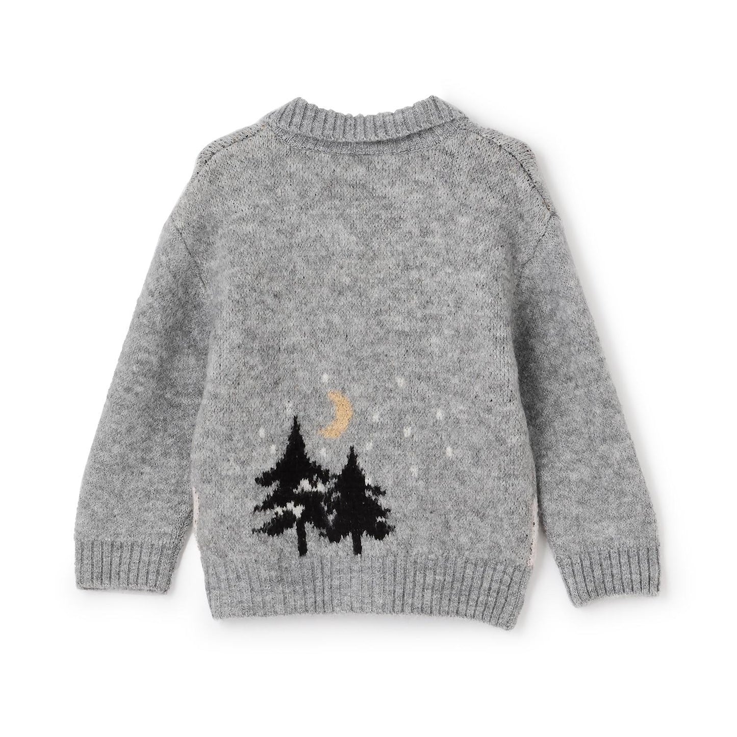 【可機洗】圖案開衫針織外套