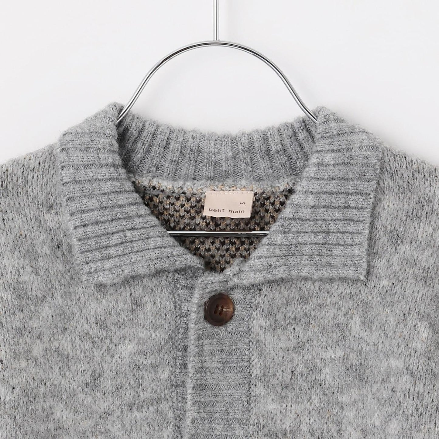 【可機洗】圖案開衫針織外套