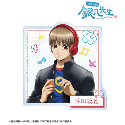 3年Z組銀八老師 新繪沖田總悟耳機版亞克力徽章